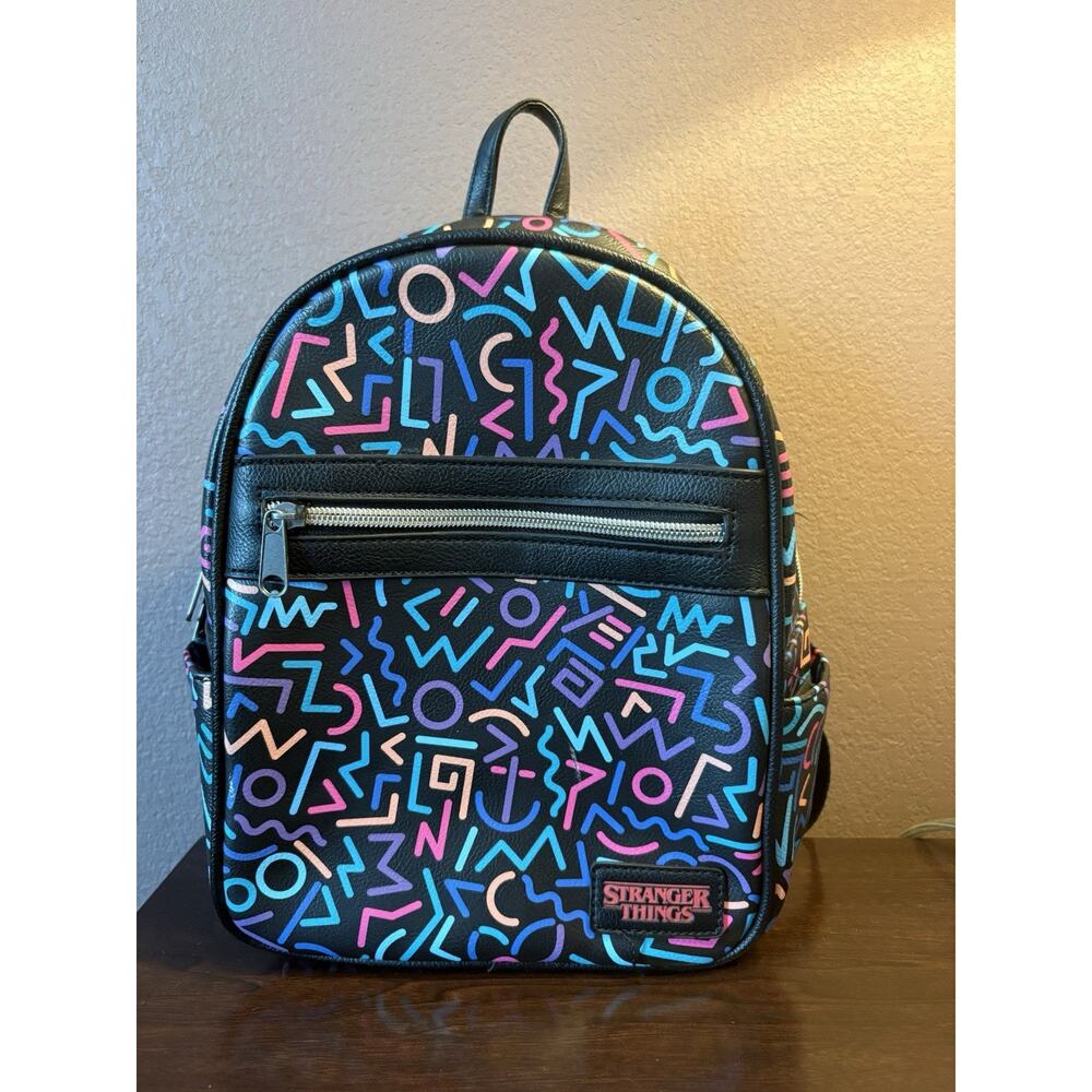 Funko Stranger Things Retro Style Mini Backpack Geometric 80s Design New - Picture 1 of 7